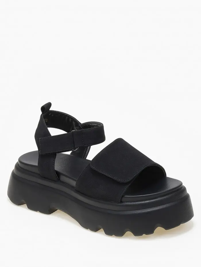 Ψηλά σανδάλια flatform με ρυθμιζόμενη φάσα