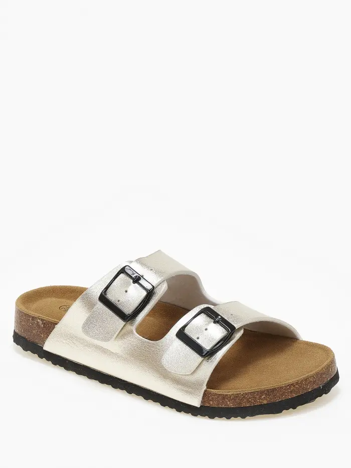 Γυναικεία σανδάλια flatform με ρυθμιζόμενα ζωνάκια και αγκράφες