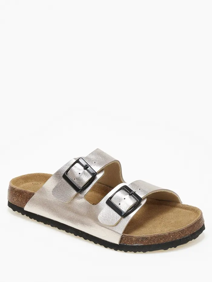 Γυναικεία σανδάλια flatform με ρυθμιζόμενα ζωνάκια και αγκράφες