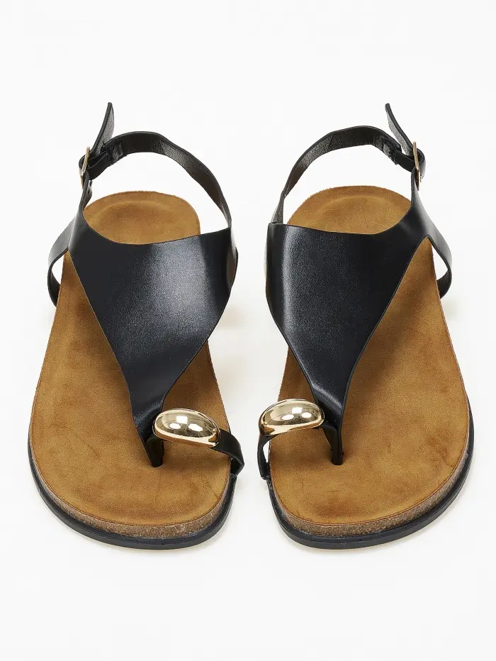 Σανδάλια flatform με toe ring