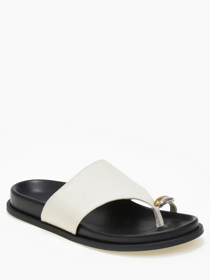 Σανδάλια flatform με suede υφή και toe ring