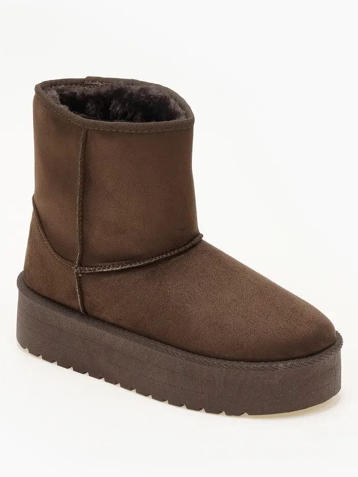 Μποτάκια δίσολα με γούνα