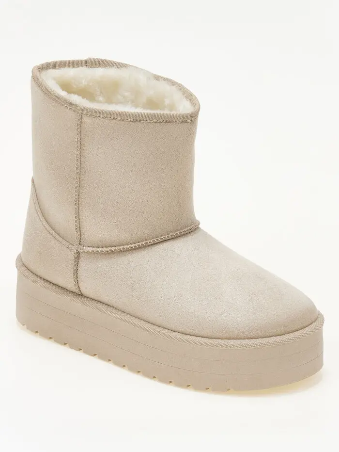 Μποτάκια δίσολα με γούνα