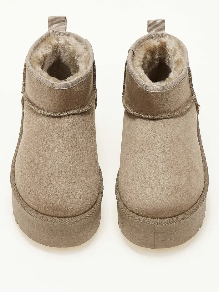 Χαμηλά μποτάκια δίσολα με γούνα