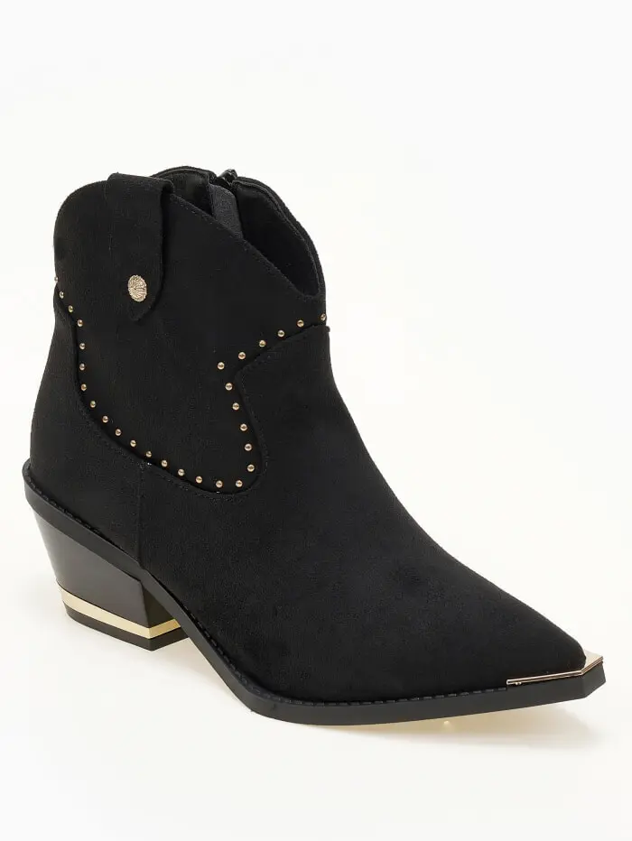 Μποτάκια cowboy με χρυσές λεπτομέρειες