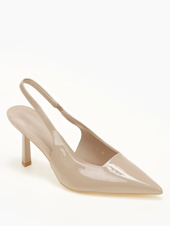 Slingback γόβες με ιδιαίτερο τακούνι