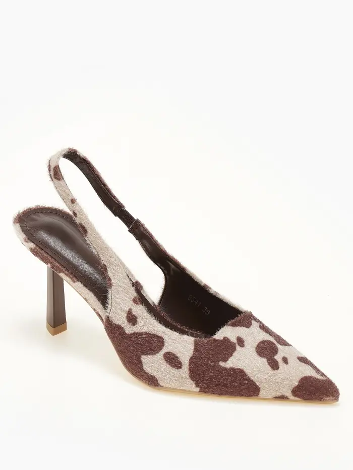 Slingback γόβες με ιδιαίτερο τακούνι