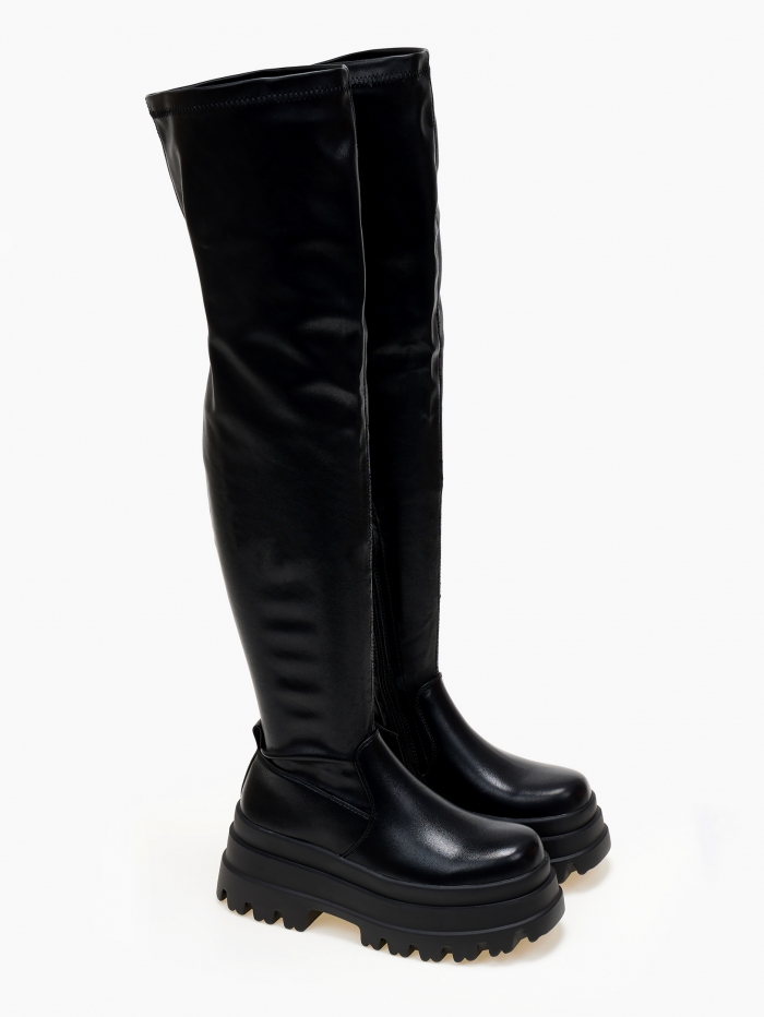 Δίσολες over the knee μπότες με ελαστικότητα