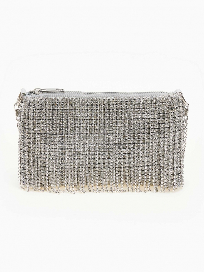 Βραδινό τσαντάκι με strass και αλυσίδα