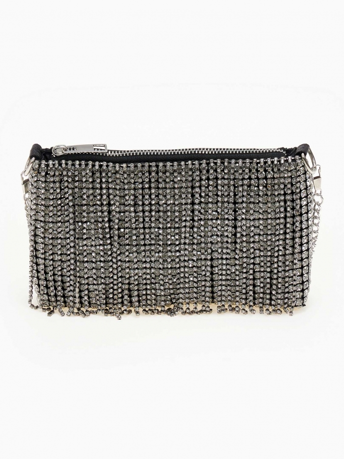 Βραδινό τσαντάκι με strass και αλυσίδα