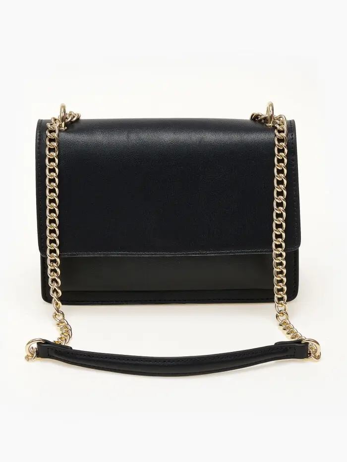 Τσαντα ώμου χιαστί μίνι με χρυσή αλυσίδα