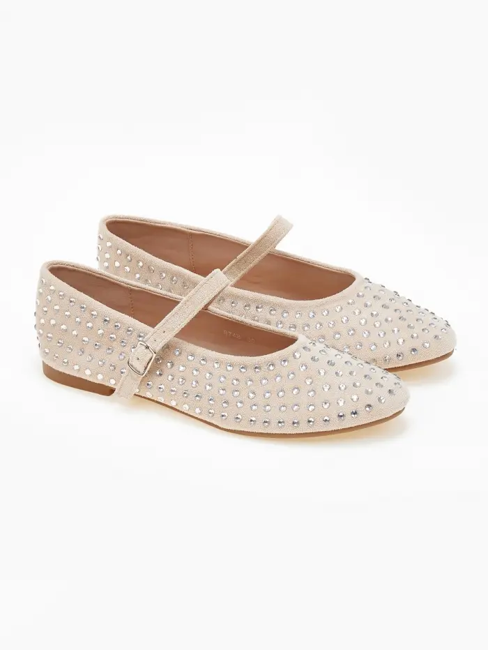 Μπαλαρίνες με μπαρέτα και strass