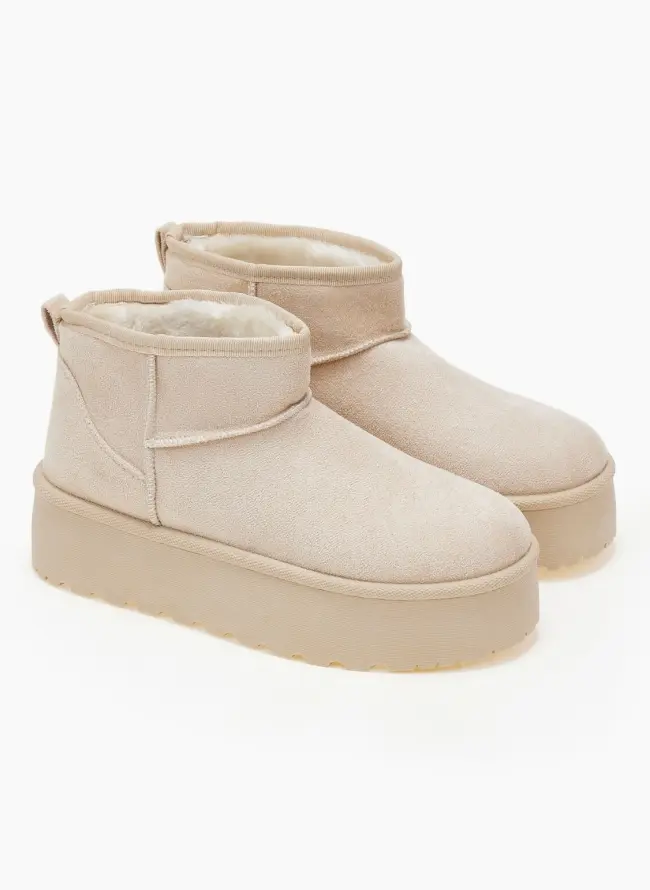 Μποτάκια δίσολα με γούνα