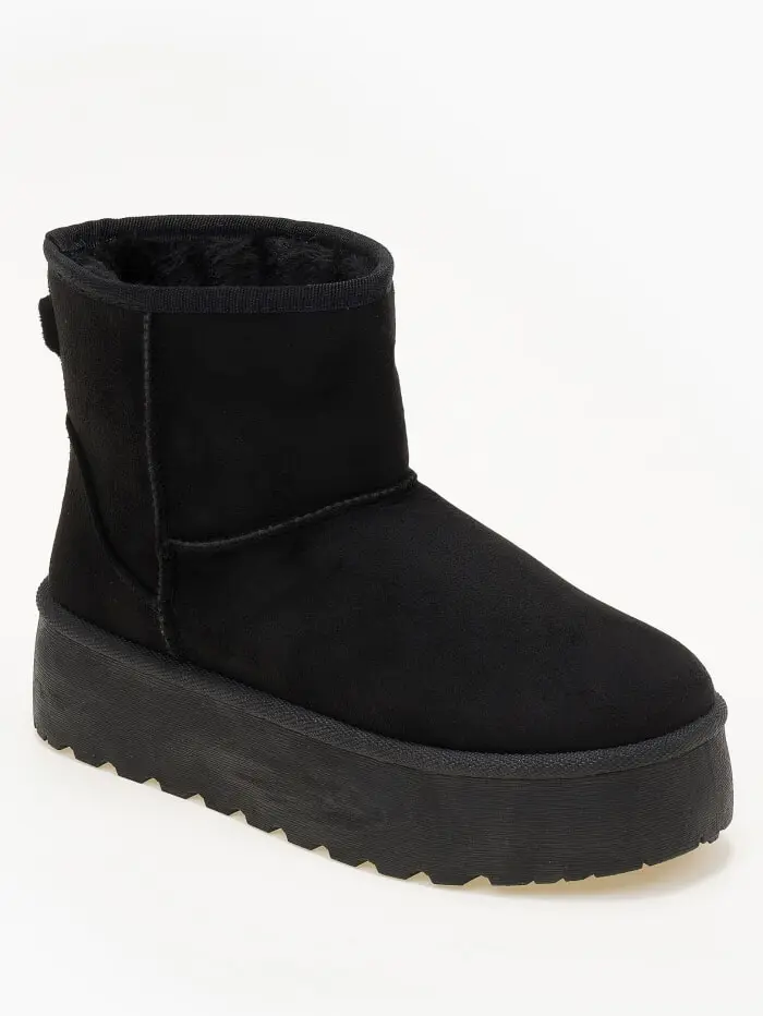 Μποτάκια με γούνα και ψηλή σόλα