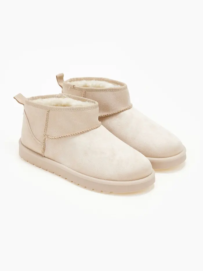 Μποτάκια suede με επένδυση