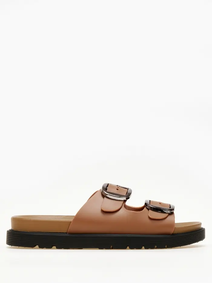 Σανδάλια flatform με ρυθμιζόμενα λουράκια