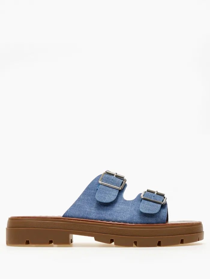 Σανδάλια flatform με ρυθμιζόμενες φάσες