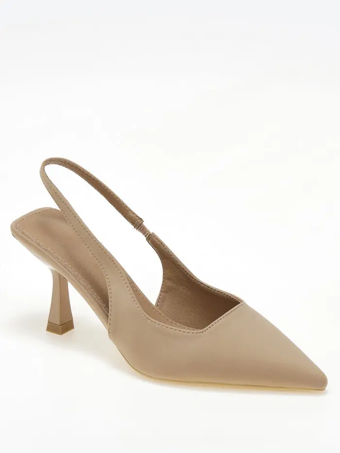 Slingback γόβες με ιδιαίτερο τακούνι
