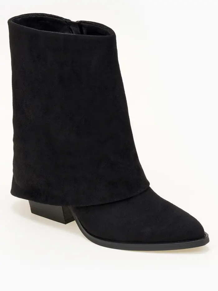 Suede cowboy με γκέτα