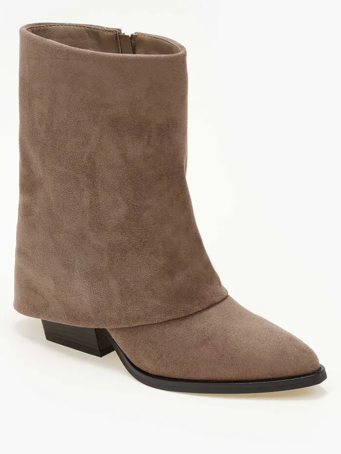 Suede cowboy με γκέτα