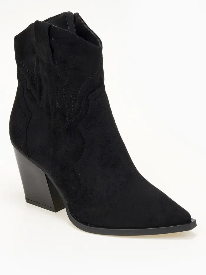 Suede cowboy με κέντημα