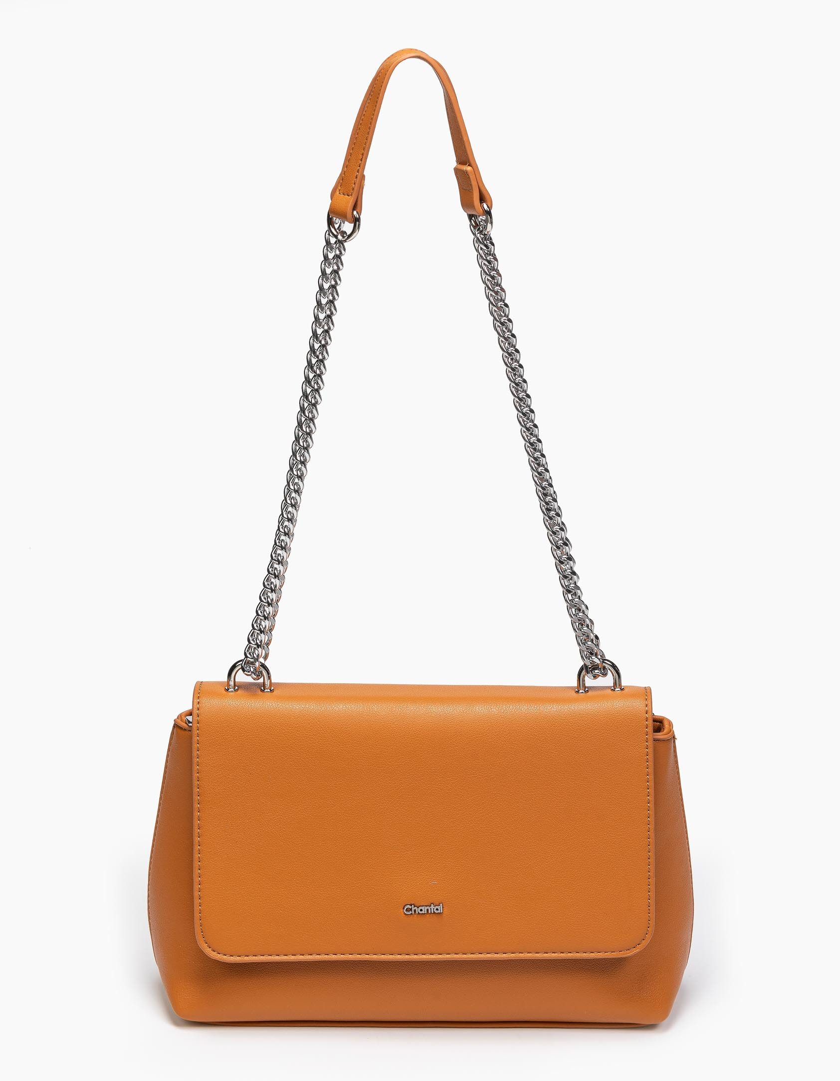 Τσάντα ώμου με αλυσίδα - Κάμελ φωτογραφία