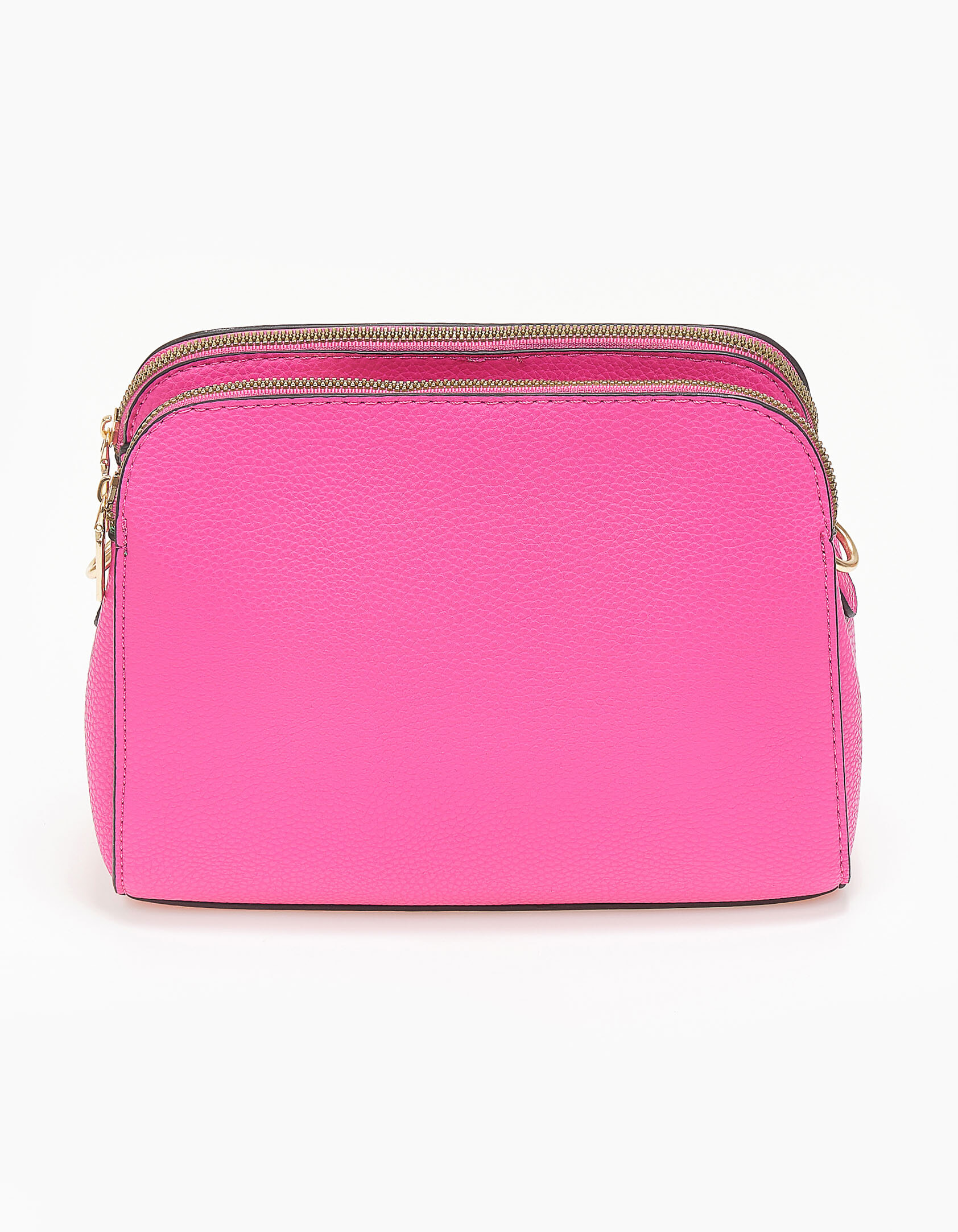 Issue Τσαντάκι ώμου-χιαστί με σαγρέ υφή - Φούξια