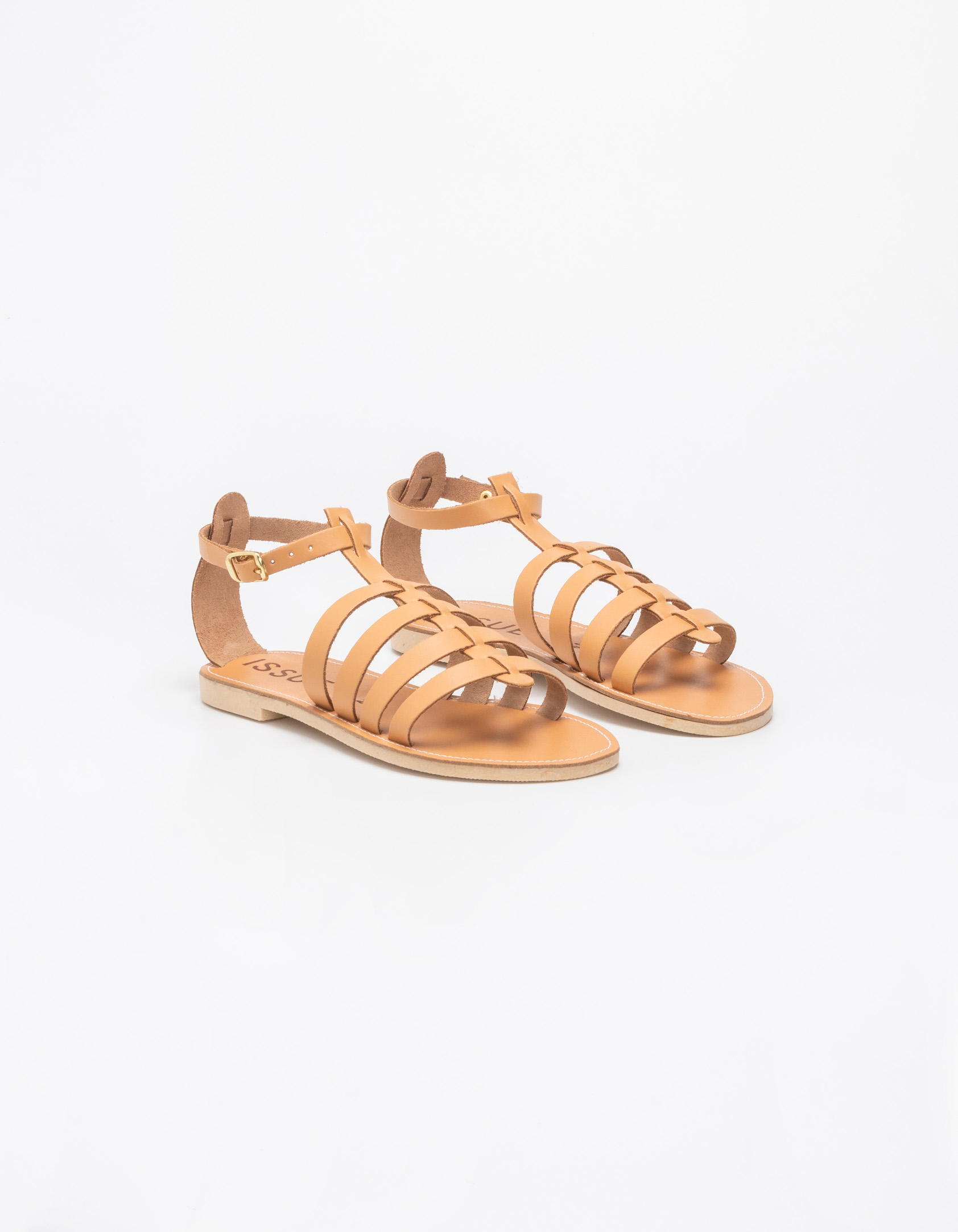 Χειροποίητα σανδάλια αρχαιοελληνικού τύπου - Μπεζ